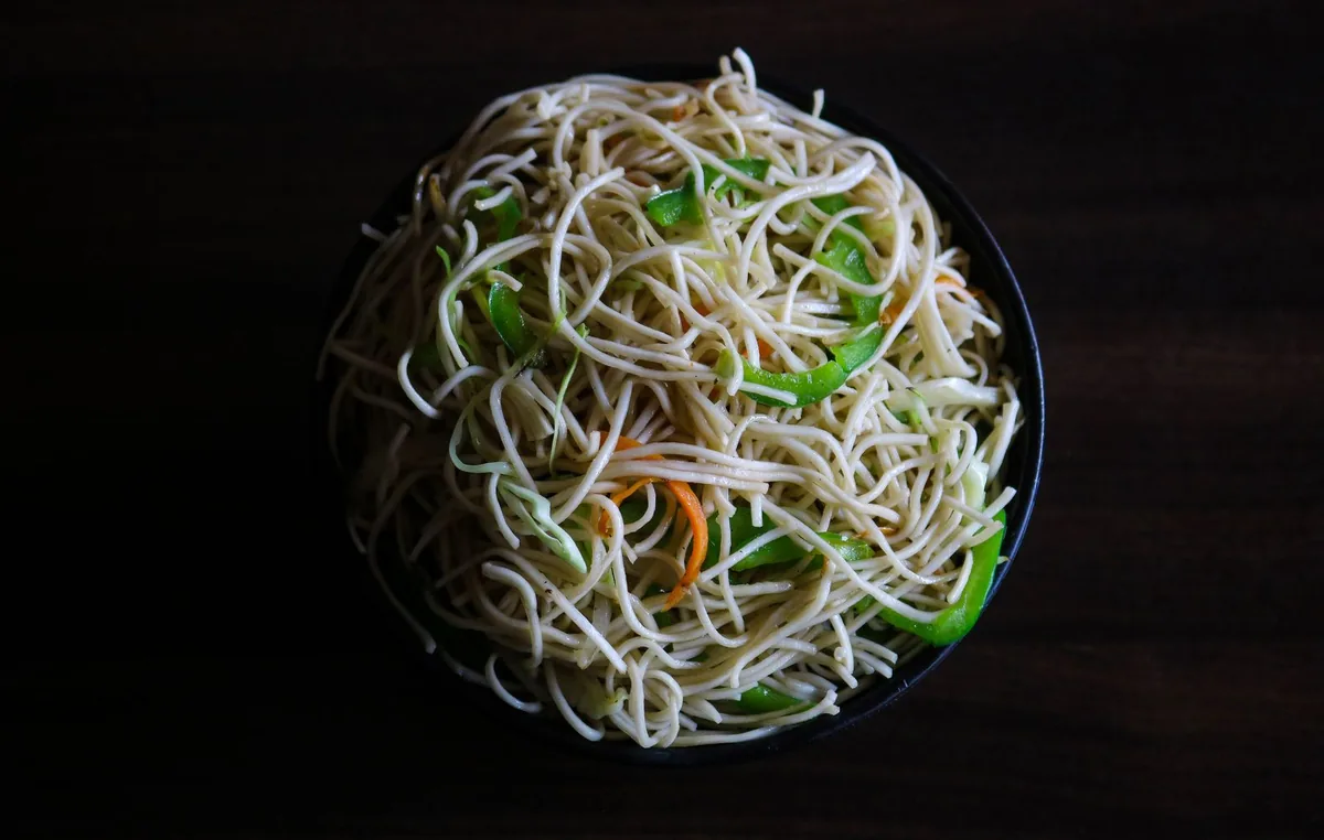 Vegetable hakka noodles